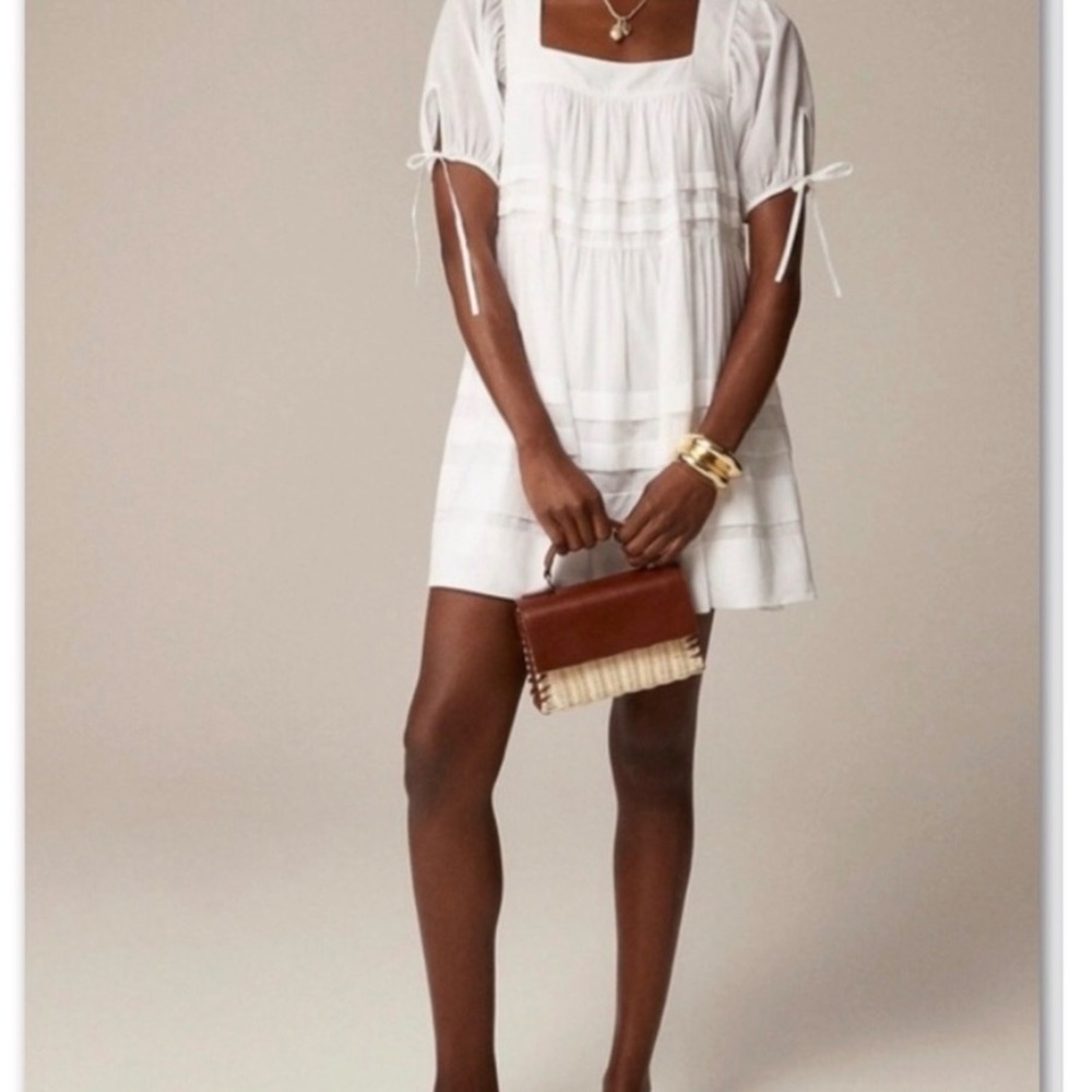 J. Crew Elegant White Mini Dress